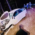 SULEJÓW. Samochód uderzył w drzewo. Ranny kierowca uciekł z miejsca wypadku